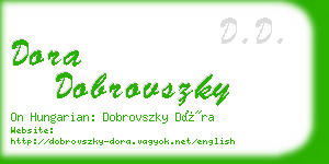 dora dobrovszky business card